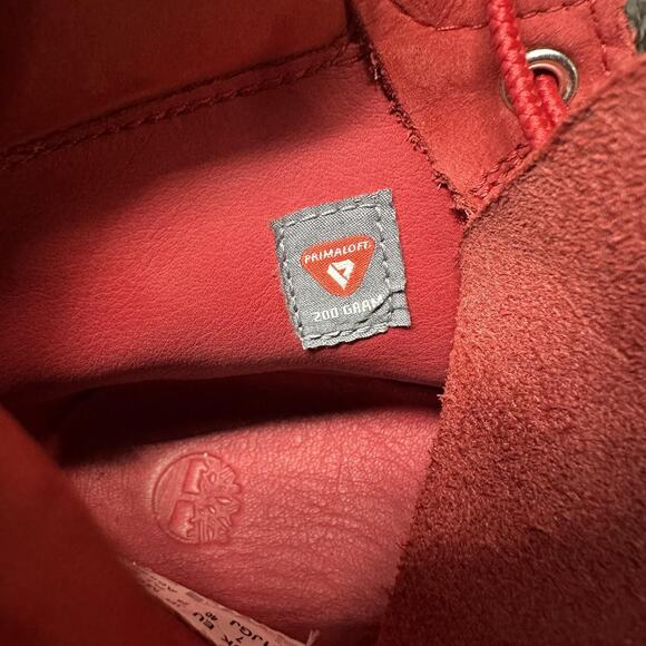 Timberland Premium Boots Womens Size 9 US Red 6 Inch Waterproof Nubuck A1JGJ - Picture 10 of 10